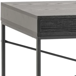 Kontorbord-Skrivebord HOME4YOU Seaford 110x45x75 cm Svart