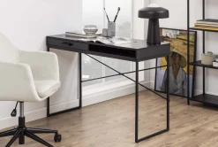 Kontorbord-Skrivebord HOME4YOU Seaford 110x45x75 cm Svart