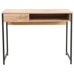 Skrivebord HOME4YOU 100x50x76 cm rustikk/svart