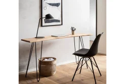 Wohnling Skrivebord Heltre 150 cm Trekantet kant med hårnålben Landlig stil