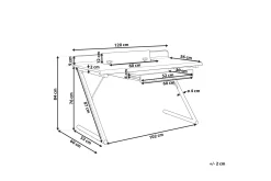 Skrivebord 120 x 60 cm /Lyst tre FOCUS