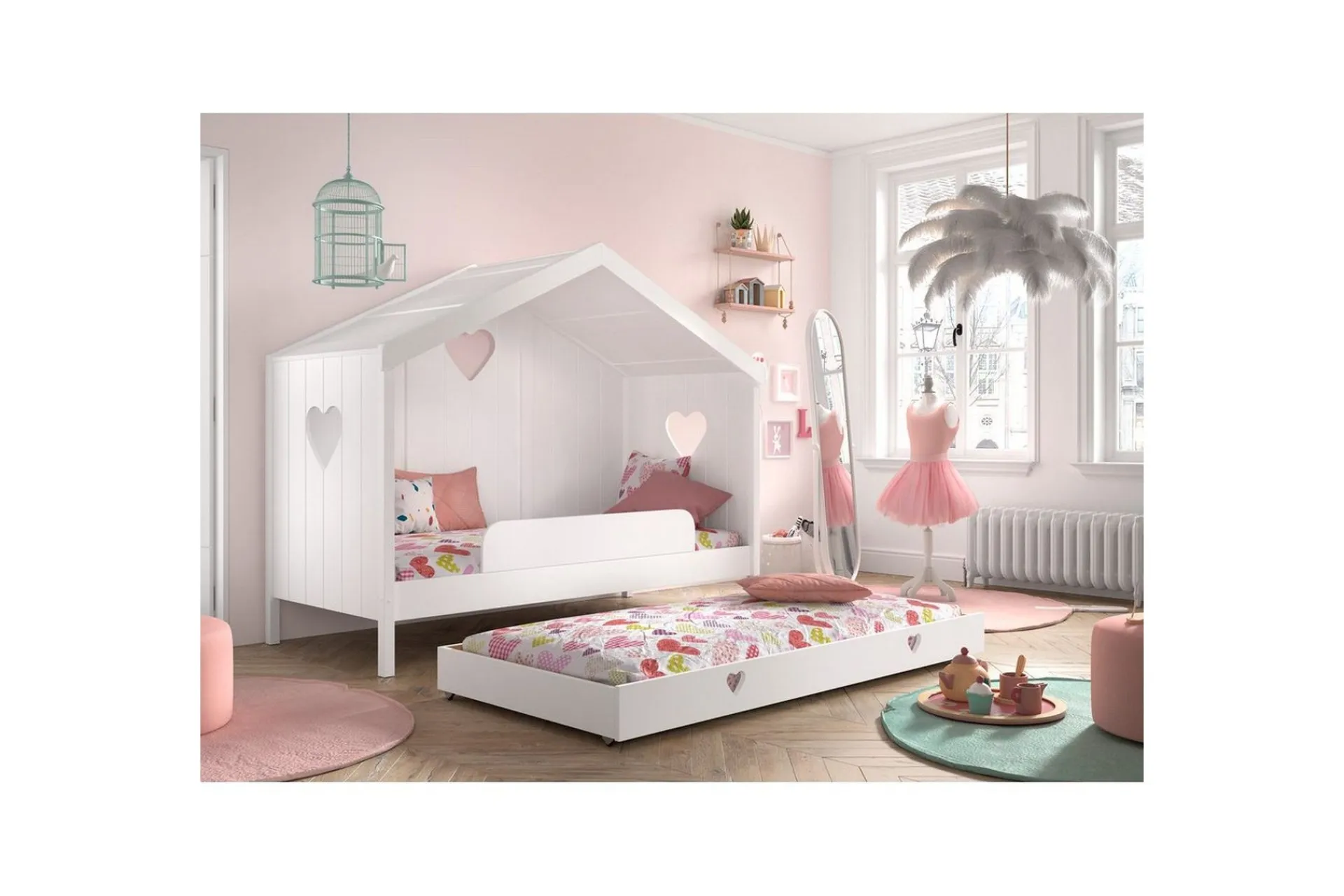 Barneseng & Juniorseng-Skuff til HouseBed Amori Hvit