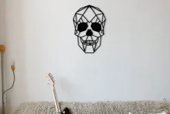 Skilt-Skull Veggdekor Svart