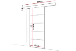 Skyvedør 204 cm
