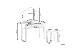 Sminkebord & Toalettbord-Sminkbord Lumiere Hvit