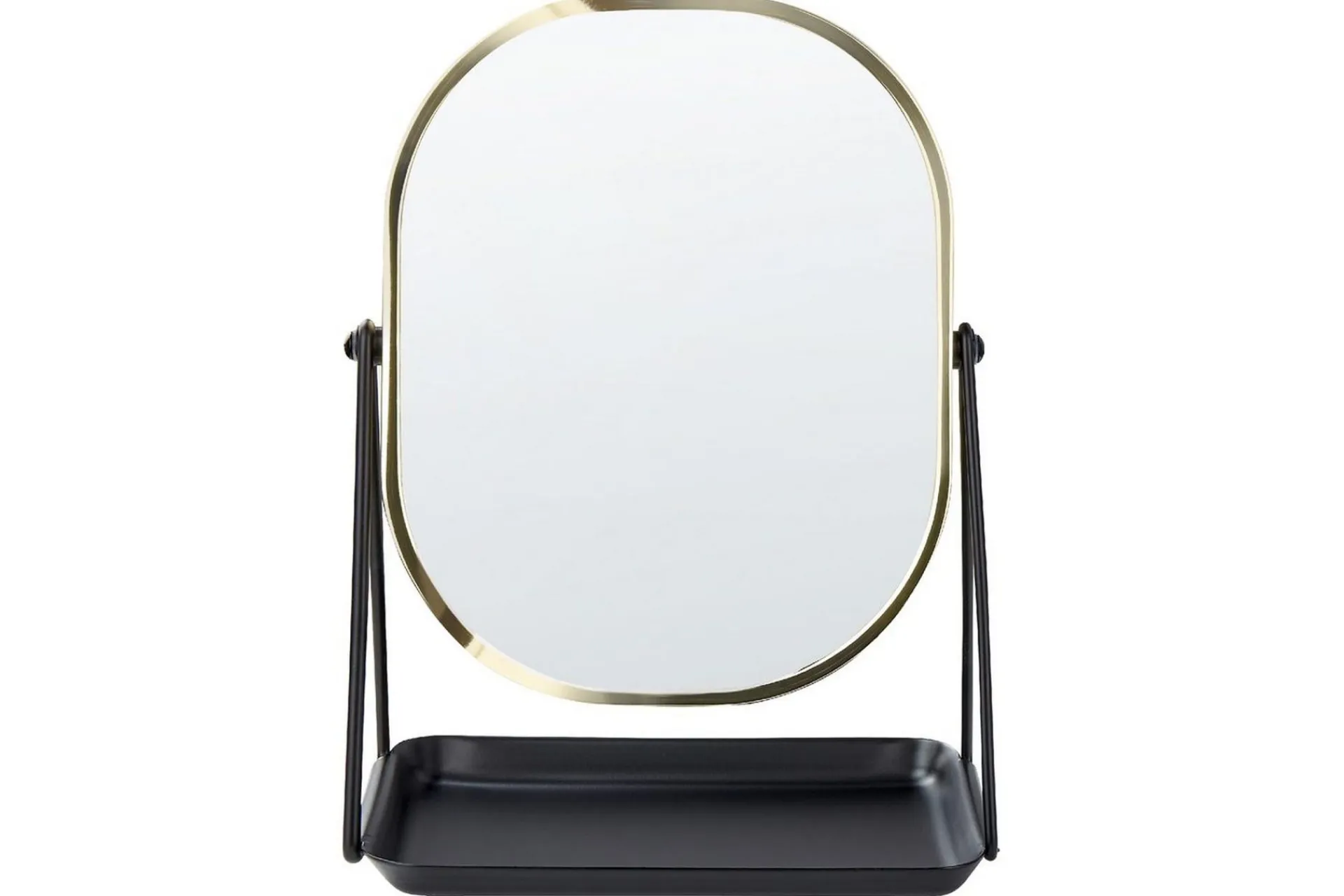 Sminkspegel Beliani Correze Guld/svart GOLD||Black