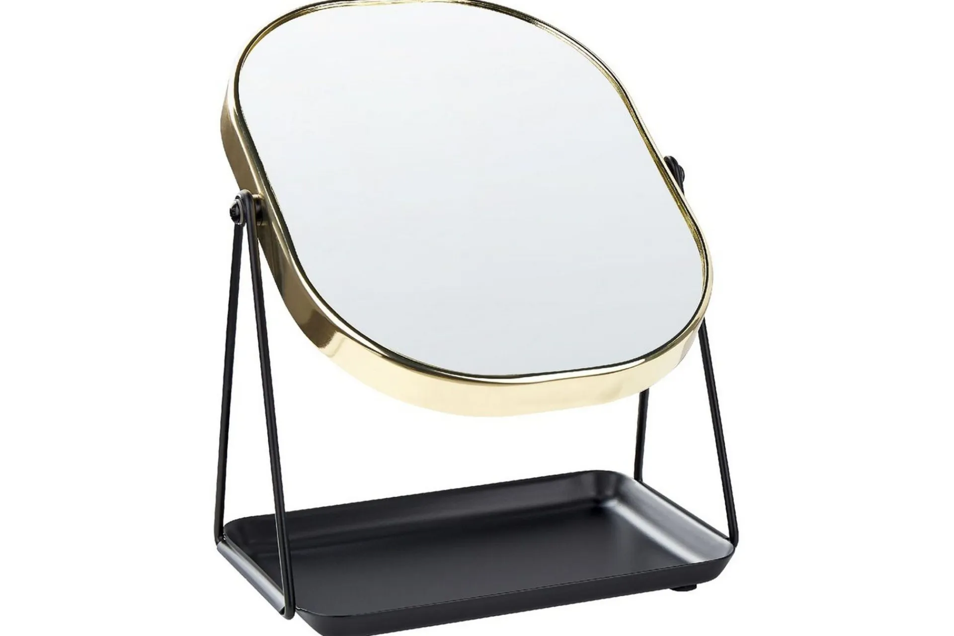 Sminkspegel Beliani Correze Guld/svart GOLD||Black