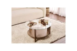 Sofabord Clara 75 cm med Glassplate