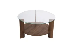 Sofabord Clara 75 cm med Glassplate