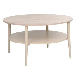 Sofabord-Sofabord HOME4YOU Lester lyst tre/beige 80x80x45 cm Lyst treverk / beige