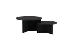 Venture Home Sofabordsett Saltø 2stk Runde 85 cm/65 cm Tre