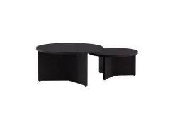 Venture Home Sofabordsett Saltø 2stk Runde 85 cm/65 cm Tre