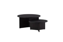 Venture Home Sofabordsett Saltø 2stk Runde 85 cm/65 cm Tre