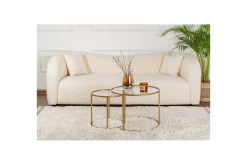Sofabordsett 2 stykker Rikiya Liten transparent