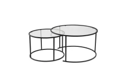 Sofabordsett 2 stykker Rikiya Transparent