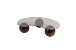 Sminkebord & Toalettbord|Sofabord-Sofabord Sphere Valnøtt / Bronse Mellomfarget tre,Bronse