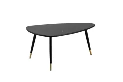 Wohnling Sofabord-Sofabord marmorstil 90 cm, trekantet moderne stil Svart marmor Svart,Gull
