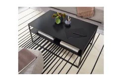 Wohnling Sofabord metall rektangulær med brett, moderne stil