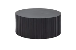 Wohnling Sofabord-Sofabord Rund 67 cm Metalliske Striper Optikk Moderne Look Svart