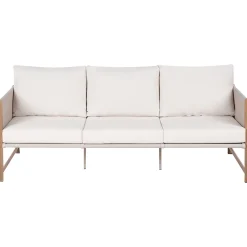 Veranda & Terrasse|Loungesett-Sofagruppe utendørs med bord og fotskammel 5-seter Nola Beige/Brun