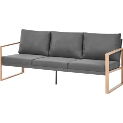 Veranda & Terrasse|Loungesett-Sofagruppe utendørs med bord 5-seter Gelso Grå/Brun