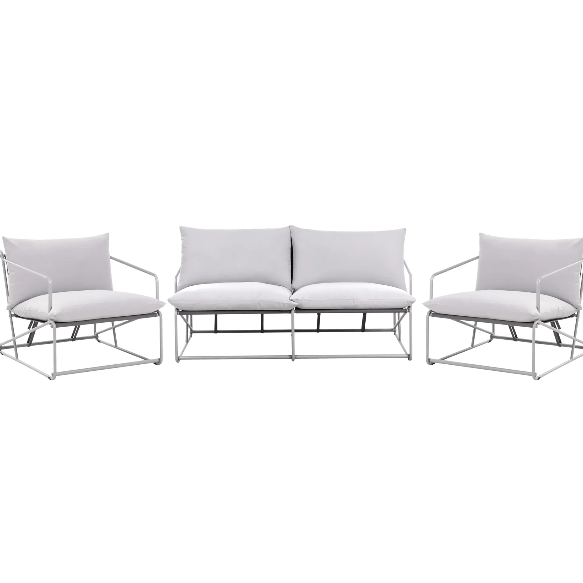 Veranda & Terrasse|Loungesett-Sofagruppe utendørs 4-seter Ponte Grå