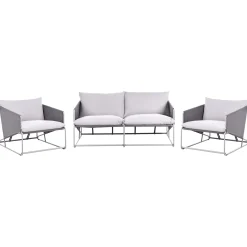 Veranda & Terrasse|Loungesett-Sofagruppe utendørs 4-seter Ponte Grå