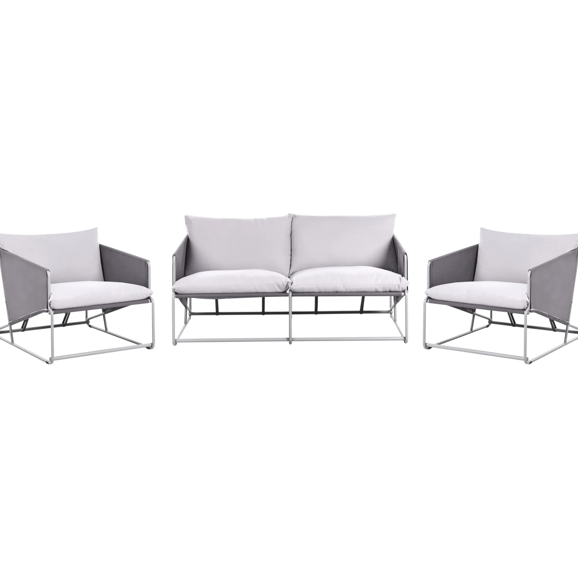 Veranda & Terrasse|Loungesett-Sofagruppe utendørs 4-seter Ponte Grå