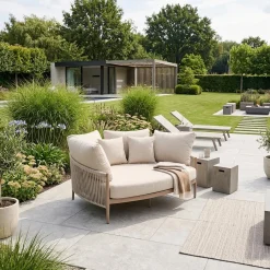Hagebenk & Hagesofa-Sofa HOME4YOU Medina 163,5x135x71,5 cm Beige