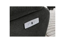 Loft24 Sofa 2-seter Lannilis Antrasitt, Stoff/tre/metall