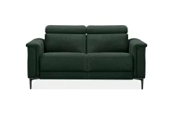 Loft24 Sofa 2-seter Lund Mørk grønn, Belfast-stoff, Manuell hvilestol