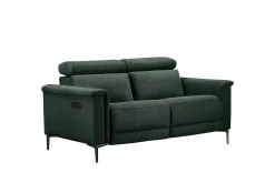 Loft24 Sofa 2-seter Lund Mørk grønn, Belfast-stoff, Manuell hvilestol