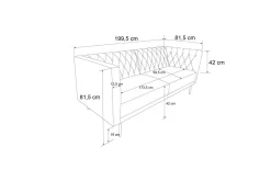 Loft24 Sofa 2-seter Marseille Smaragdgrønn