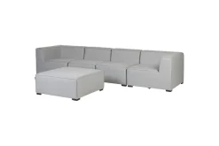Lounge Sofa|Lounge Sofa-Soffa med fotpall Beliani Arezzo Beige/svart Light grey, Black Lysegrå,Svart