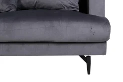 Venture Home Velour Sofa & Fløyel Sofa-Sofia 3-seters Sofa Mørkegrå