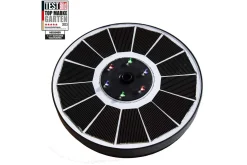 Hagedekorasjon-Solcellefontene Heissner Flytende Med LED-belysning Grey