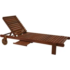 Solseng-Solstol HOME4YOU Malay Meranti naturlig brun