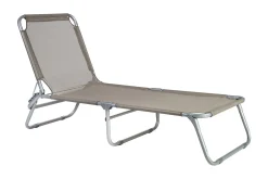 Solstoler-Solstol TRIP 191x57xH28 Taupe,Sølv