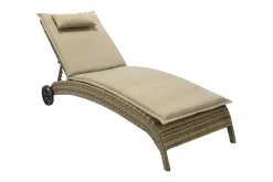 Solseng-Solstol WICKER 73x196x99cm Cappuccino,Kunstrotting