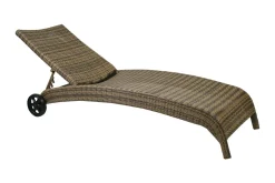 Solseng-Solstol WICKER 73x196x99cm Cappuccino,Kunstrotting