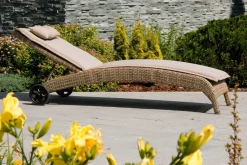 Solseng-Solstol WICKER 73x196x99cm Cappuccino,Kunstrotting