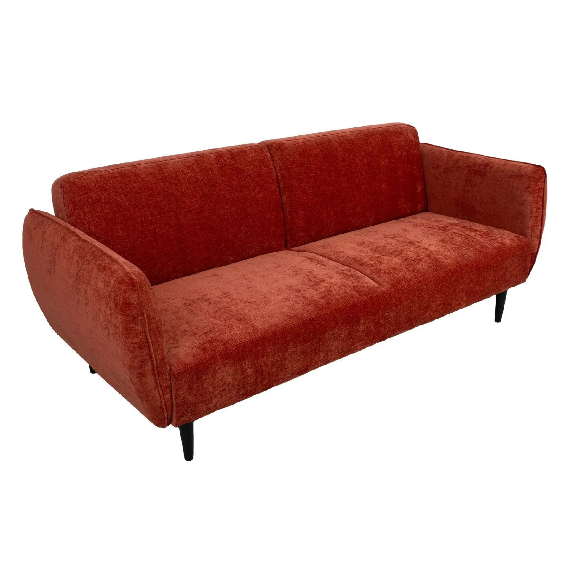 Velour Sofa & Fløyel Sofa-Sovesofa HOME4YOU Hermes 3-seter oransje