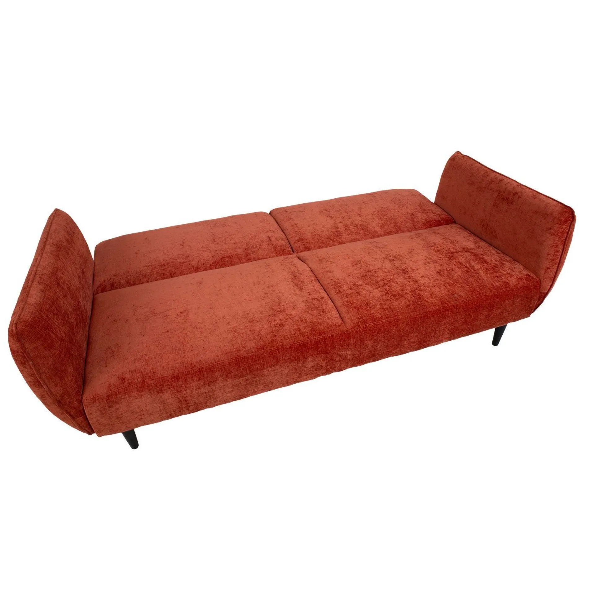 Velour Sofa & Fløyel Sofa-Sovesofa HOME4YOU Hermes 3-seter oransje