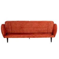 Velour Sofa & Fløyel Sofa-Sovesofa HOME4YOU Hermes 3-seter oransje