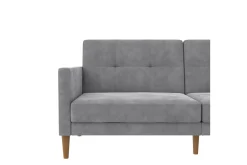 Loft24 Sovesofaer-Sovesofa Lilly Lys grå, Fløyel Lysegrå