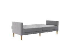 Loft24 Sovesofaer-Sovesofa Lilly Lys grå, Fløyel Lysegrå