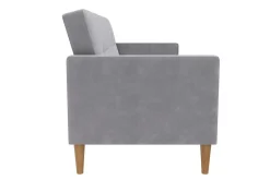 Loft24 Sovesofaer-Sovesofa Lilly Lys grå, Fløyel Lysegrå