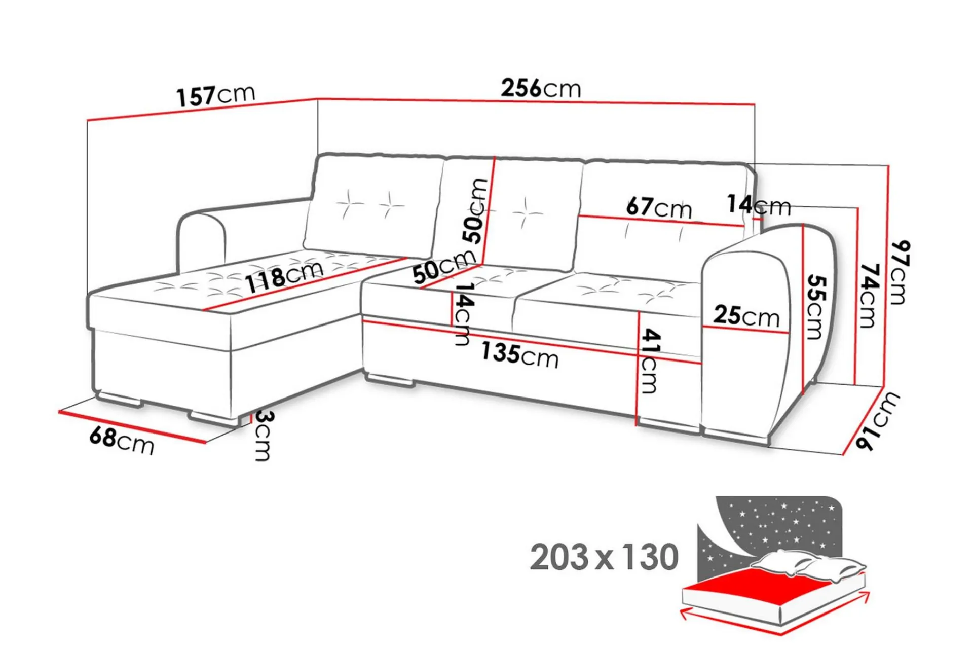 Sovesofa med divan
