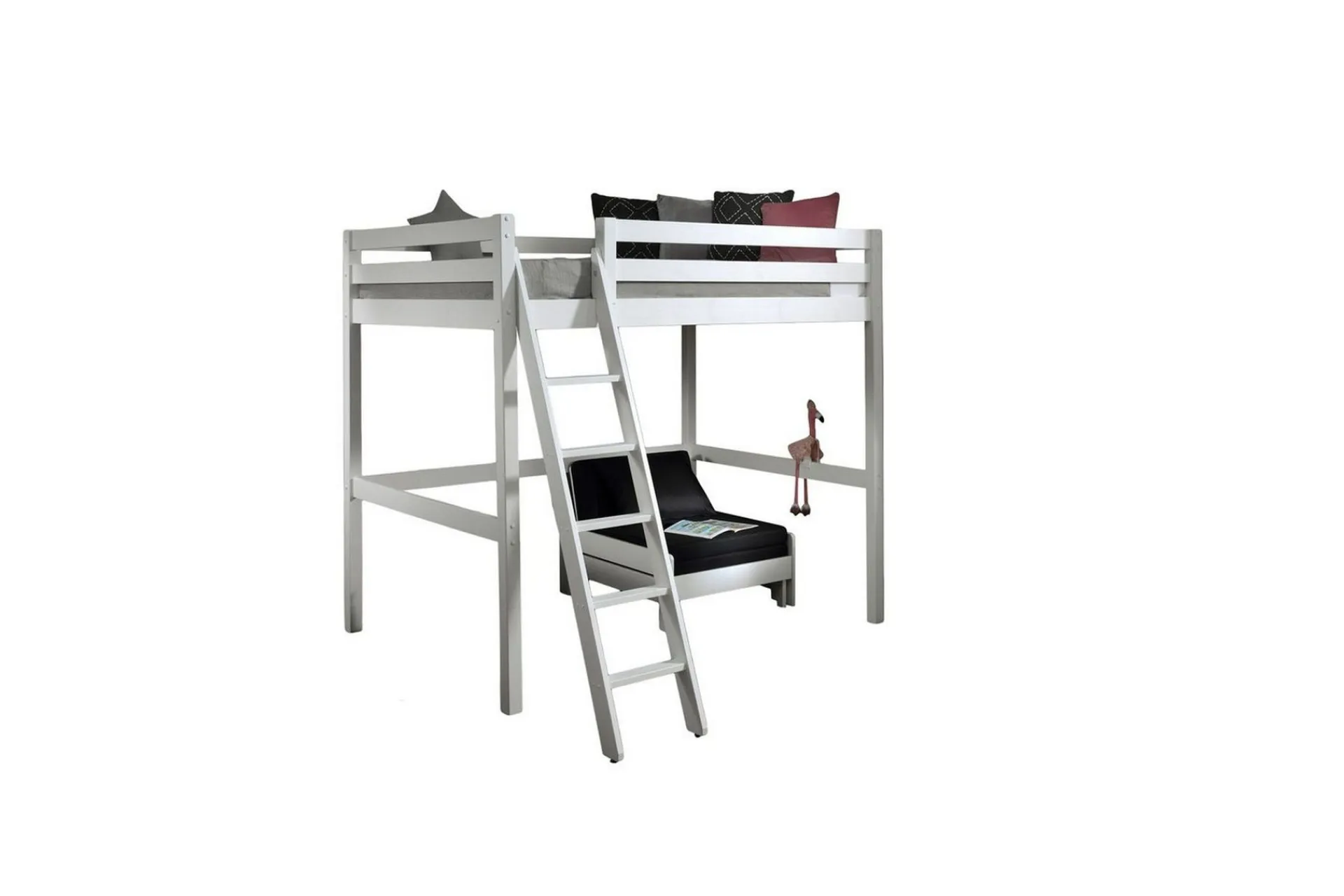 Barnemøbelsett-Sovesofa Pino Mezzanine , 140 x 200 cm Hvit