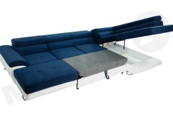 Velour Sofa & Fløyel Sofa|Sovesofaer-Sovesofa 4-seters U-formet 345x202 cm Venstre Haze 17 + Nour Sammet 17 + Nour Sammet 1
